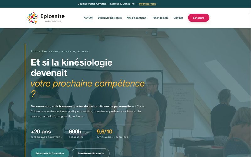 Site École Épicentre — école de kinésiologie en Alsace