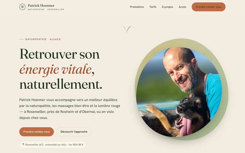 Site Patrick Hoenner — naturopathe à Rosenwiller